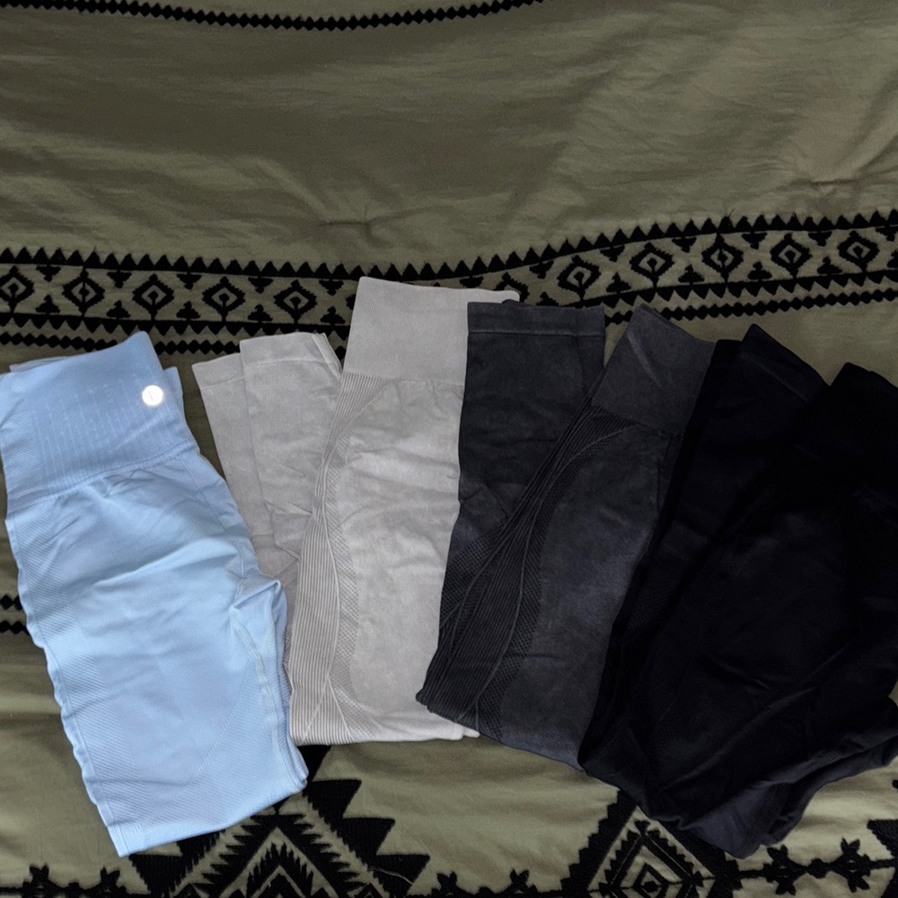 womens leggings, Gray, Black, blue